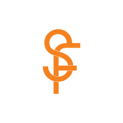 Obraz premium letter sf simple linked logo vector