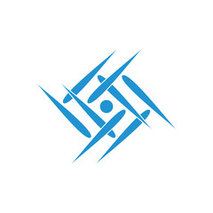 simple square movement object logo vector