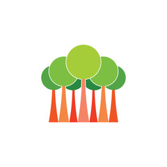 gradient forest tree symbol vector