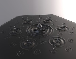 water drop 3d-rendering