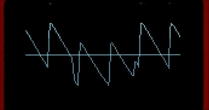 Analog synth wave oscilloscope graph, loop-ready 4k