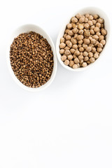 Chickpeas and buckwheat