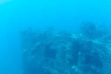 View from a submarine tour off Waikiki Beach in Honolulu, Hawaii
