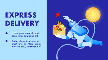 Express Delivery Promo Banner Vector Template