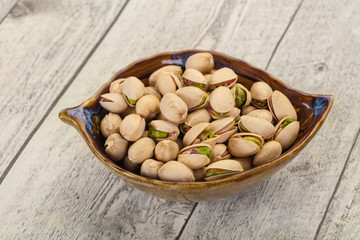 Pistachio nuts heap
