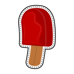 Isolated popsicle dottle sticker. Vector illustration design