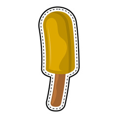 Isolated popsicle dottle sticker. Vector illustration design