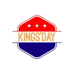 Kings day celebration vector template