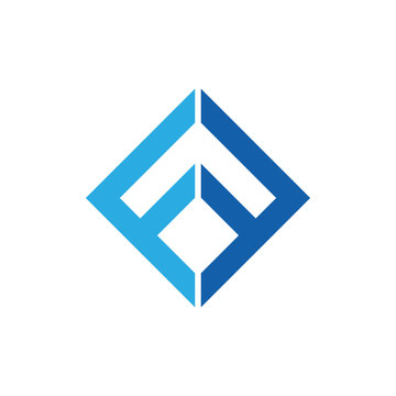 recommend clip art: letter ff square geometric line logo vector