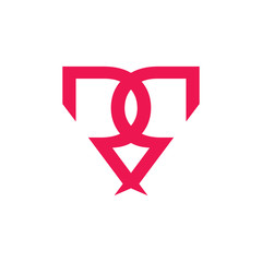 letter mr linked geometric line logo vector