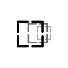 simple frame motion symbol logo vector