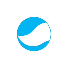 simple curves wavy circle geometric logo vector