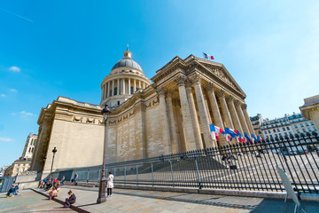 Paris, France - circa May, 2017: Historic Pantheon in the Quartier Latin district in Paris, France