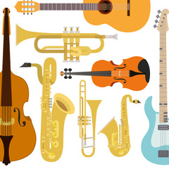 Naklejka premium pattern musical instruments icon