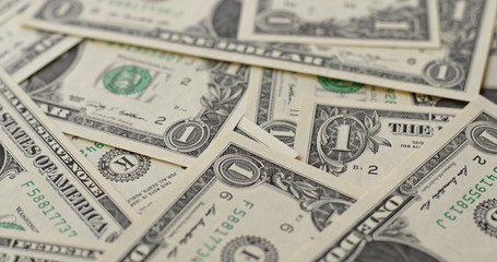 Stacked USD banknote