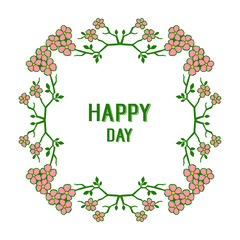 Vector illustration happy day for various crowd of bouqet frames © StockFloral