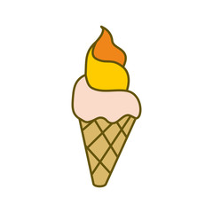 Ice Cream Design Flat Template Vector