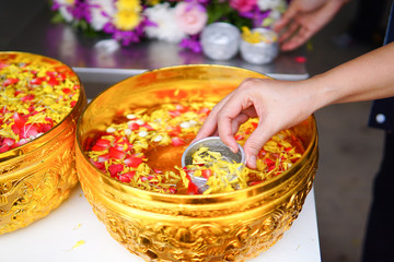 Songkran festival day in thailand