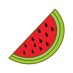 Watermelon Fruit Template Vector Flat