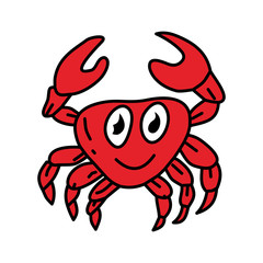 Crab Sea Design Graphic Template Vector