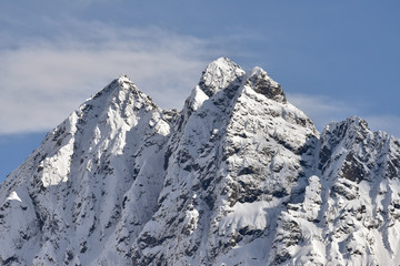 Fototapeta na wymiar Alaska mountains in winter