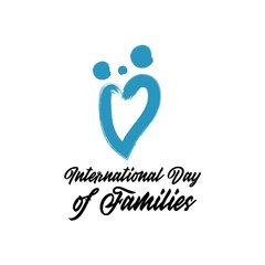 International day of families vector template. Happiness day with family.