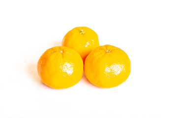 Three Mandarins white background