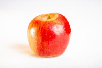 Red Yellow Fresh Apple  white background