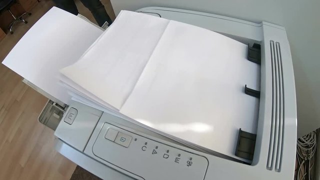Printing a document on the laser printer in office
