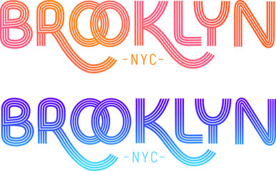 Brooklyn typography lettering shirt print