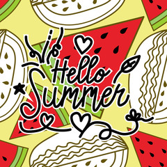Summer Frame Text Template Vector Background