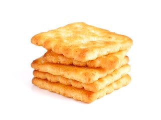 biscuits crackers isolated on white background
