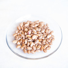 beans in a bowl isolated on white