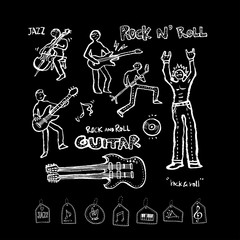 음악회 포스터 / 손으로 그린 음악 일러스트