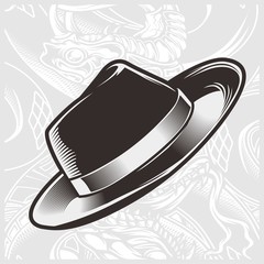 hat hand drawing vector
