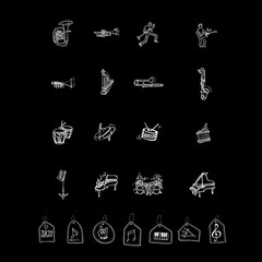 음악회 포스터 / 손으로 그린 음악 일러스트