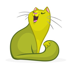 Cartoon singing cat illustration