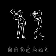 음악회 포스터 / 손으로 그린 음악 일러스트