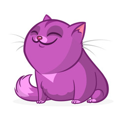 Cartoon funny cat illustration