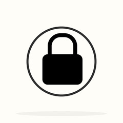 Lock and unlocked vector icons security padlock, password, privacy symbol for graphic design, logo, web site, social media, mobile app, illustration