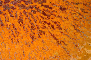 Iron that has been completely eroded from beautiful colors and strange patterns