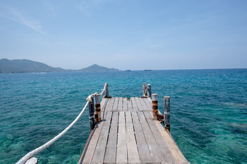 View of Nang Yuan island of Koh Tao island Thailand
