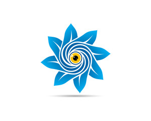 swirl tornado flower forming an eye