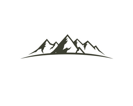 retro mountainous mountains detail logo