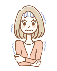 冷え性　女性　寒気　震える