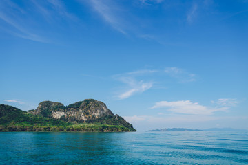 Blue sea And the island 