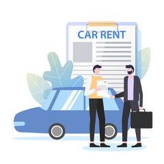 Businessman Rent Car Dealer Business Travel