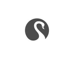 Swan logo Template vector