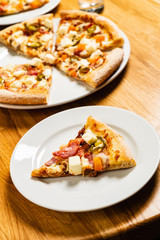 tasty italian pizza on the table