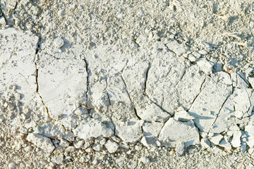 Drought background. Dried soil.